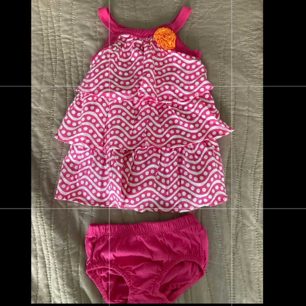 Carters Baby Girl 6M Pink Ruffle Set